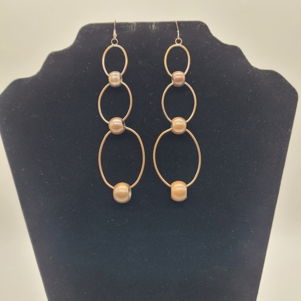 Vintage African Look Drop Earrings​​​ - Picture 3 of 3
